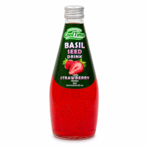 COOL TIME Nápoj s bazalkovými semínky příchuť jahoda 290 ml