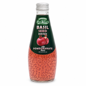 COOLTIME Nápoj s bazalkovými semínky s příchutí granátového jablka 290 ml